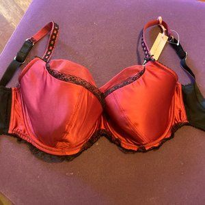 Tutti Rouge "Mae" Bra (28H UK), Berry Red - NWT